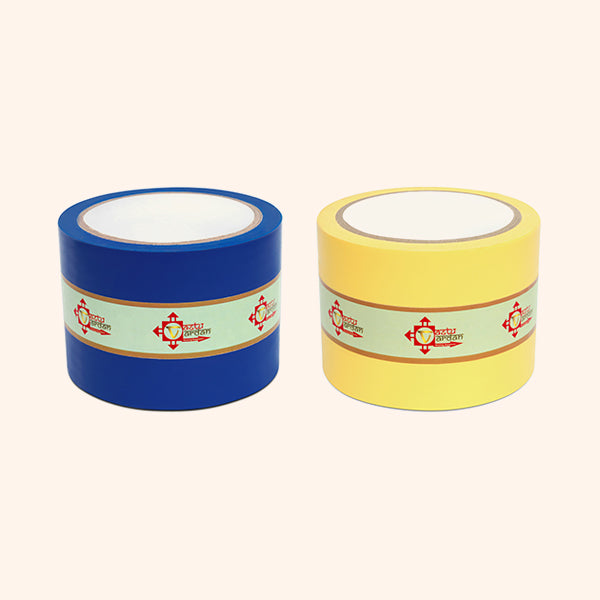 BLUE AND YELLOW TAPE | 3 INCH | LENGTH- 16 METER APPROX | TOILET CORRECTION| VASTU TAPE REMEDY |PACK OF 2