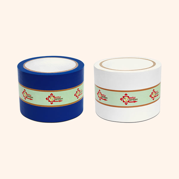 WHITE AND BLUE TAPE | 3 INCH | LENGTH- 16 METER APPROX | TOILET CORRECTION| VASTU TAPE REMEDY |PACK OF 2