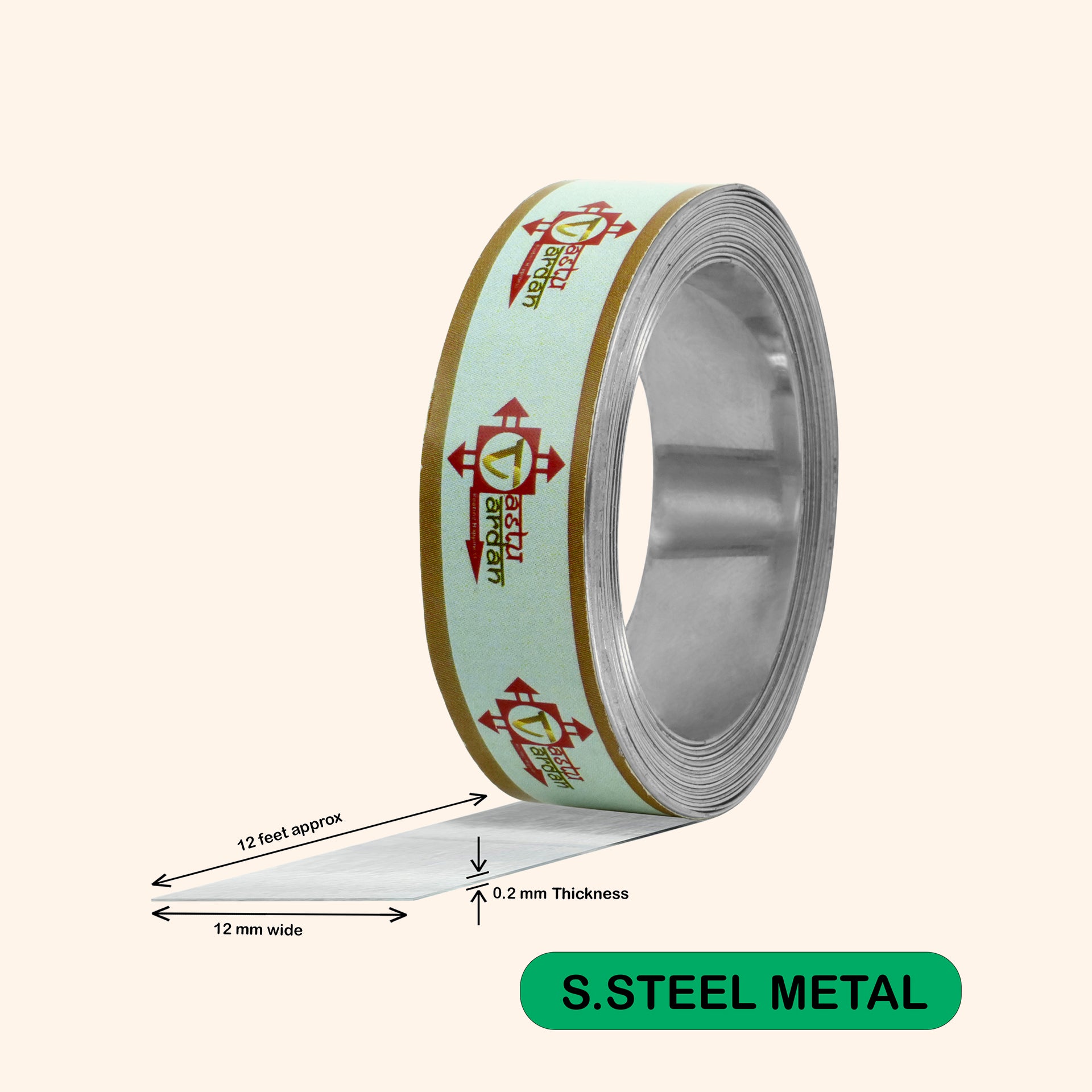 VASTU VARDAN 12 FEET 0.5 INCH STAINLESS STEEL STRIP
