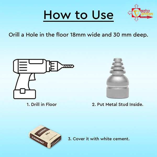 ALIMINIUM CONE STUD 15 MM SET 3