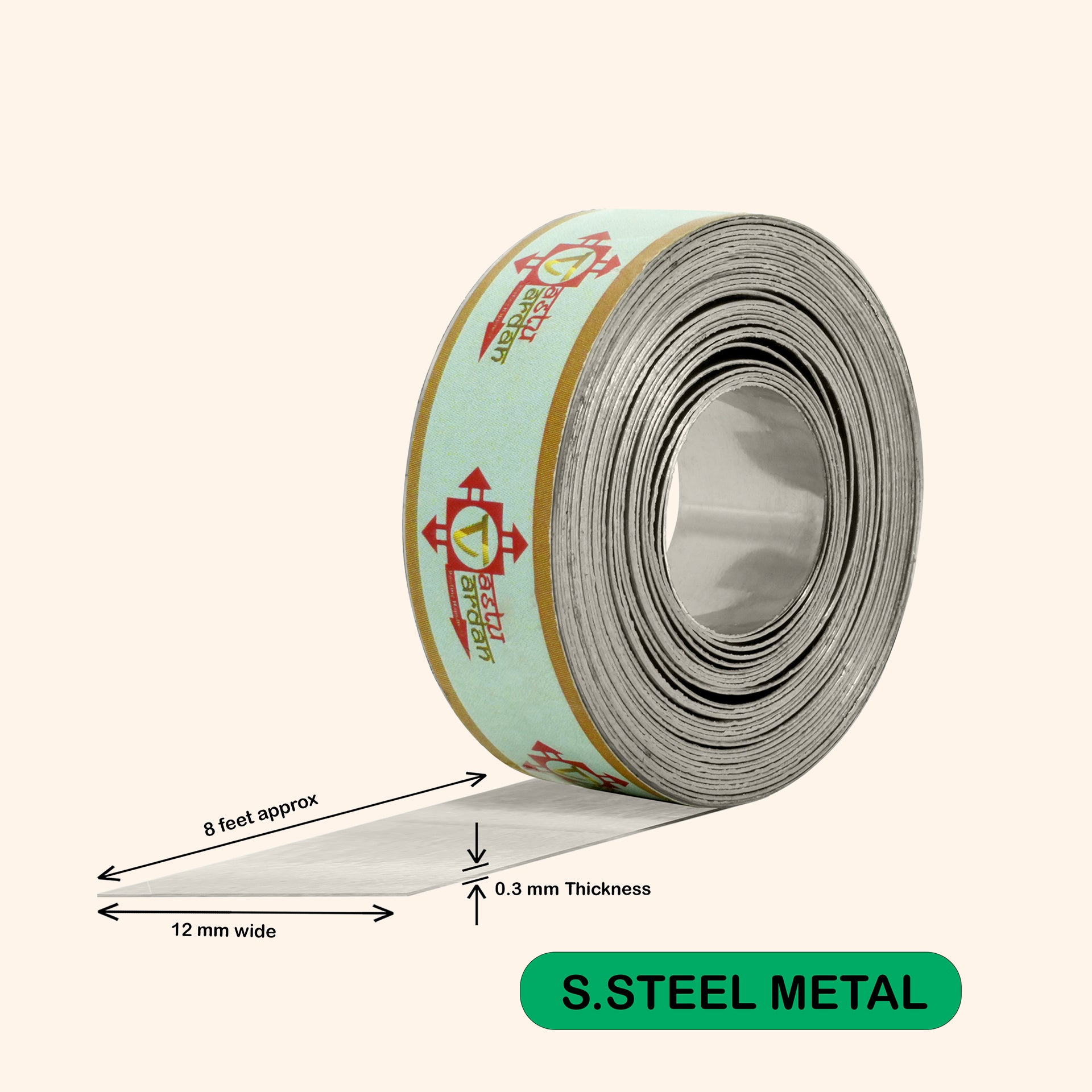 VASTU VARDAN 8 FEET 0.5 INCH STAINLESS STEEL STRIP