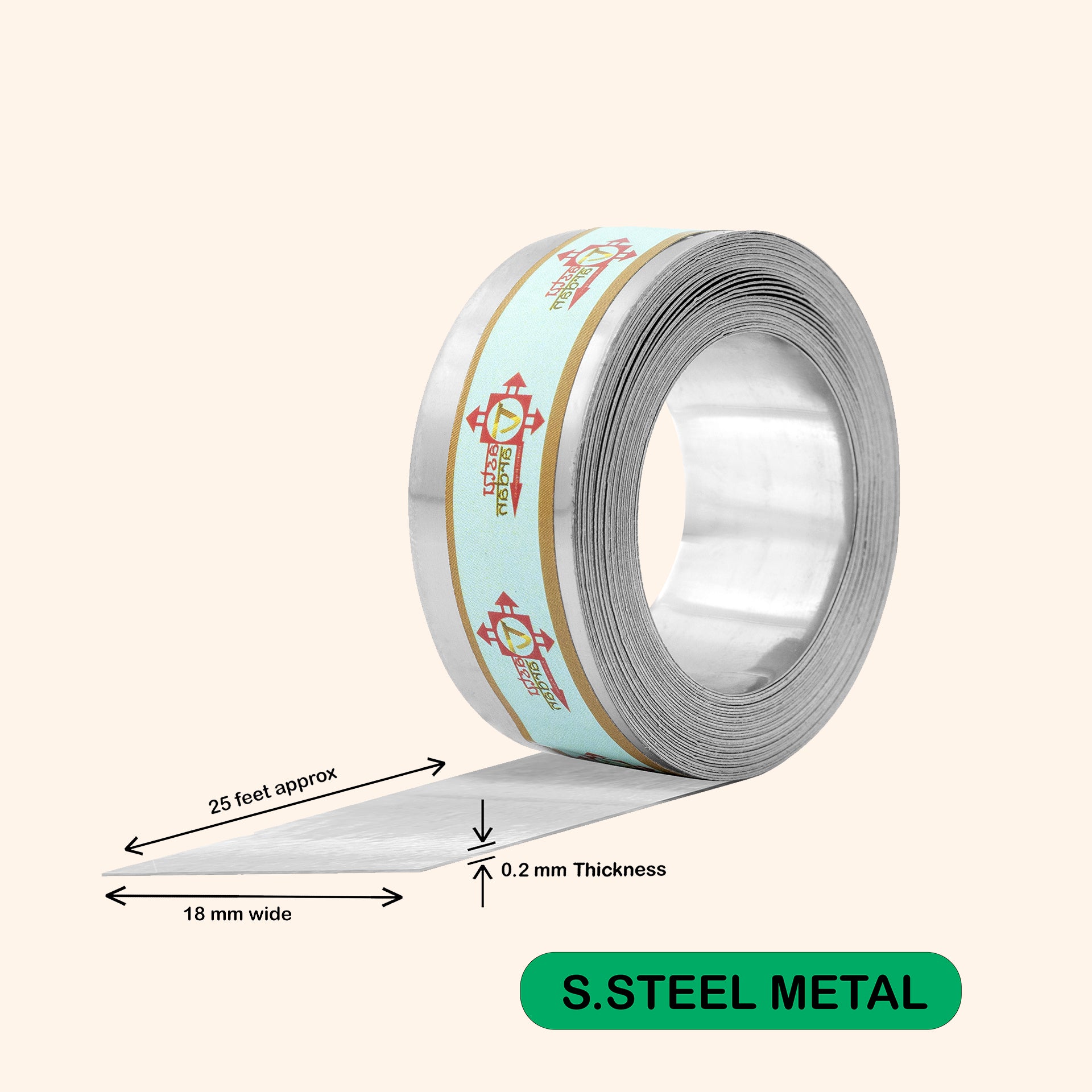 VASTU VARDAN 25 FEET 0.75 INCH STAINLESS STEEL STRIP