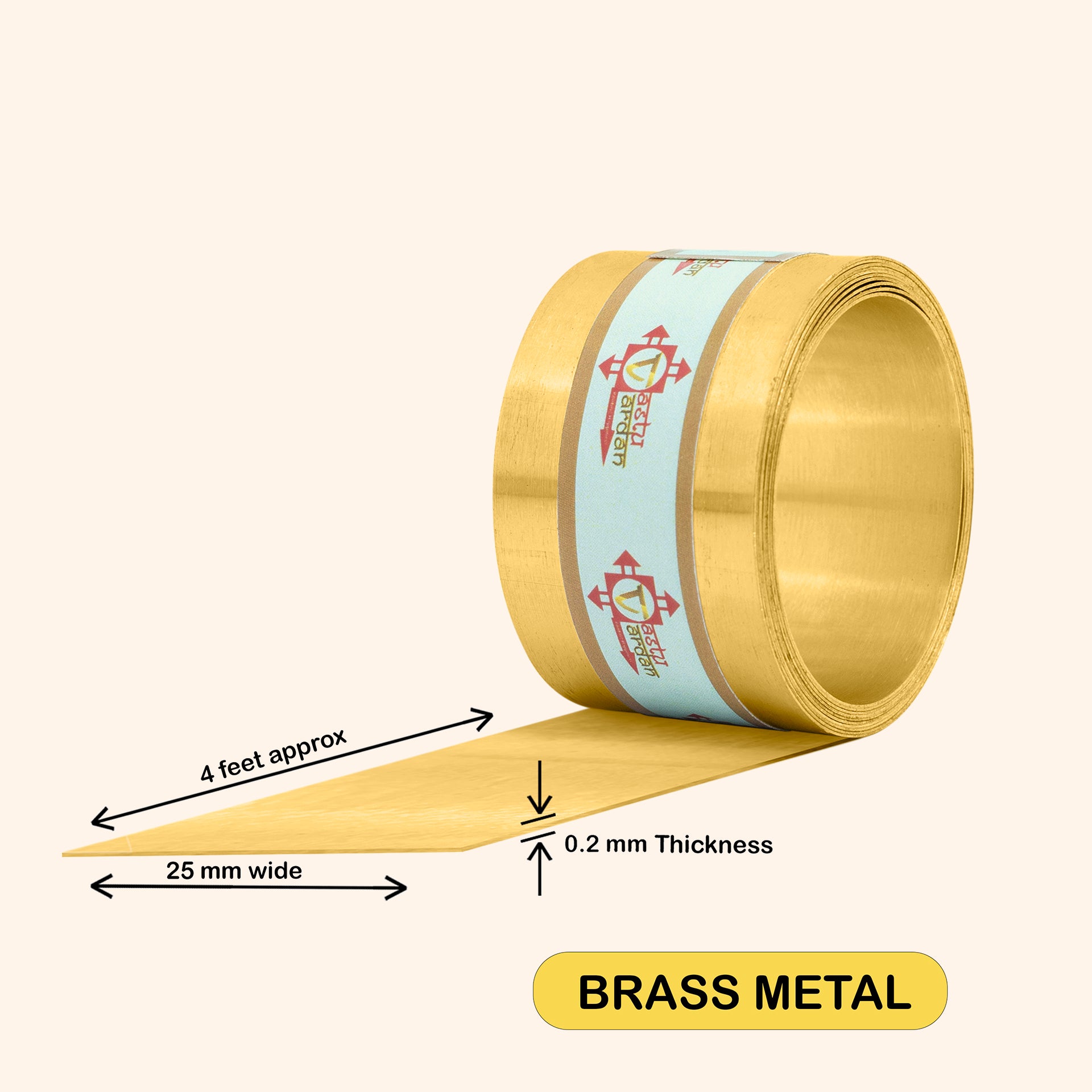 VASTU VARDAN 4 FEET 1 INCH  BRASS STRIP