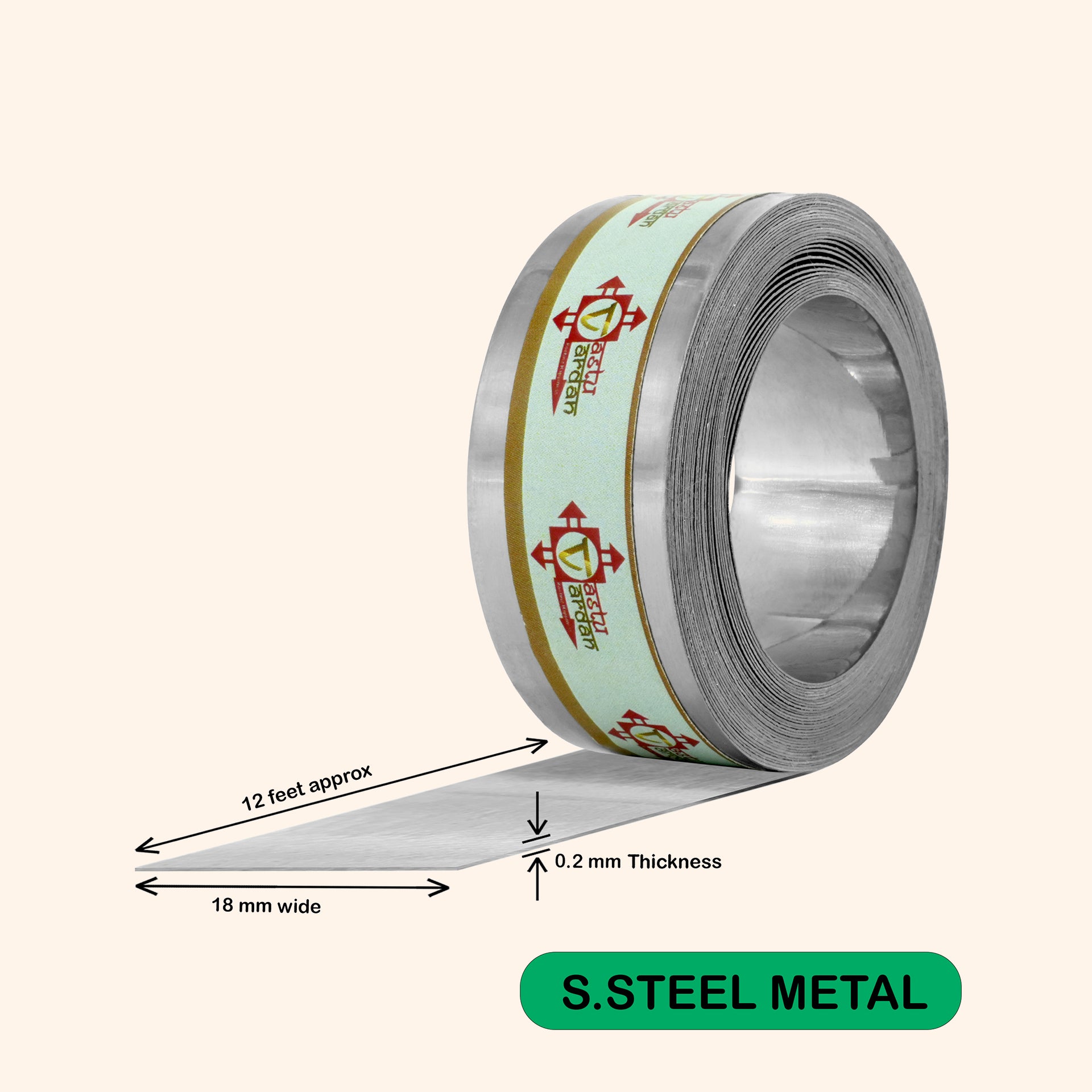 VASTU VARDAN 12 FEET 0.75 STAINLESS STEEL STRIP