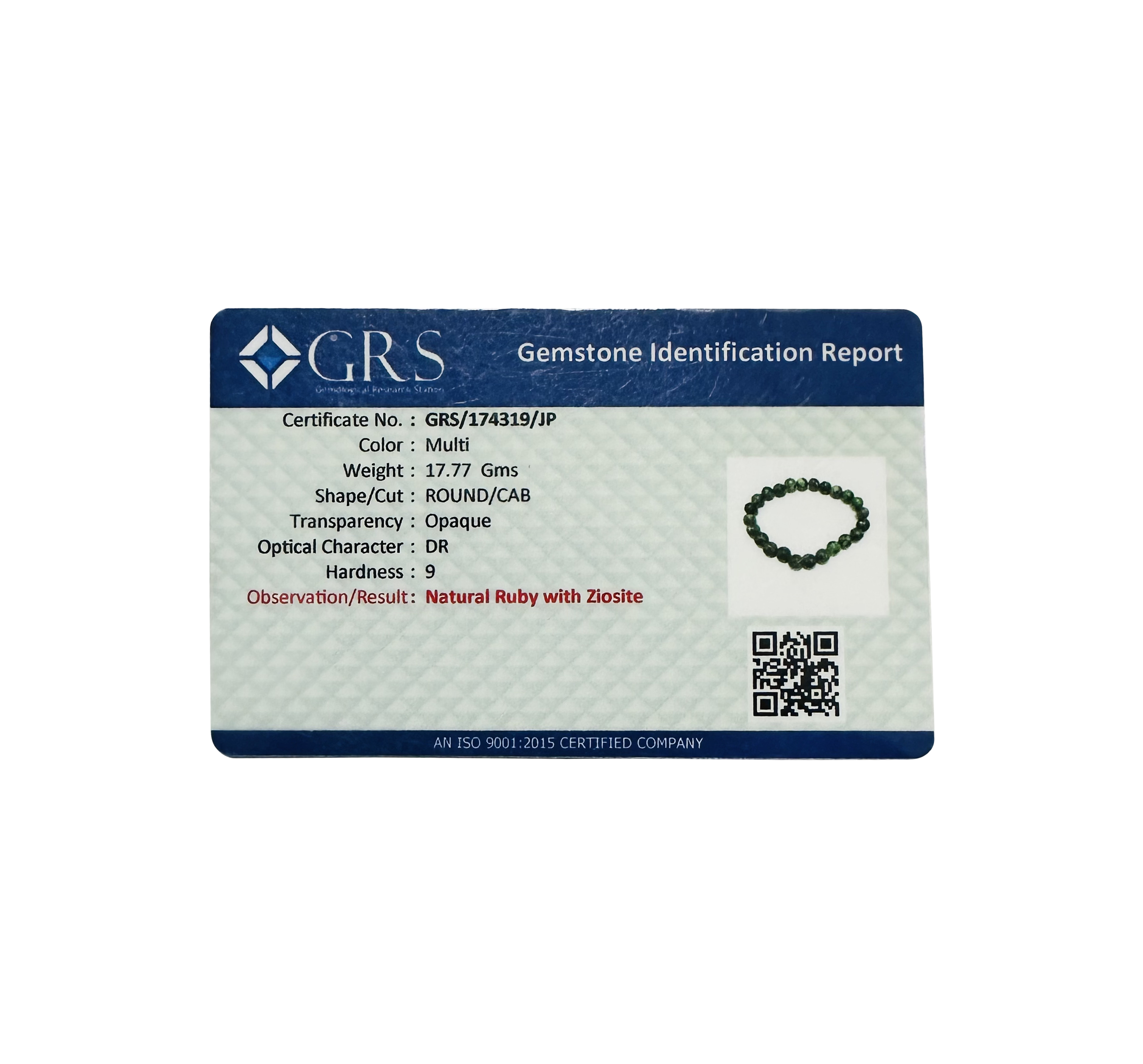 VASTU VARDAN RUBY ZIOSITE BRACELET