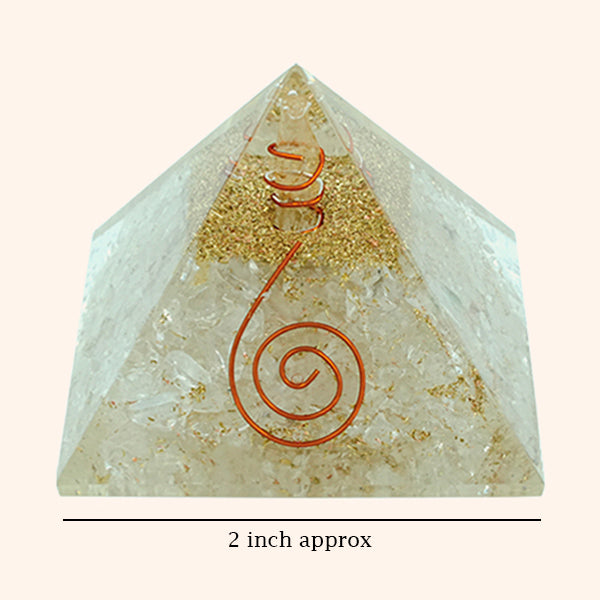 2 INCH SELENITE CRYSTAL PYRAMID