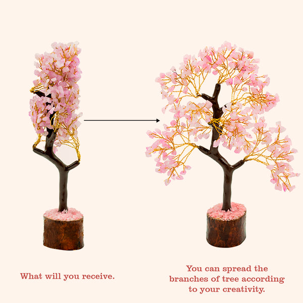 ROSE QUARTZ TREE 300 BEADS - Love, Healing & Positive Energy
