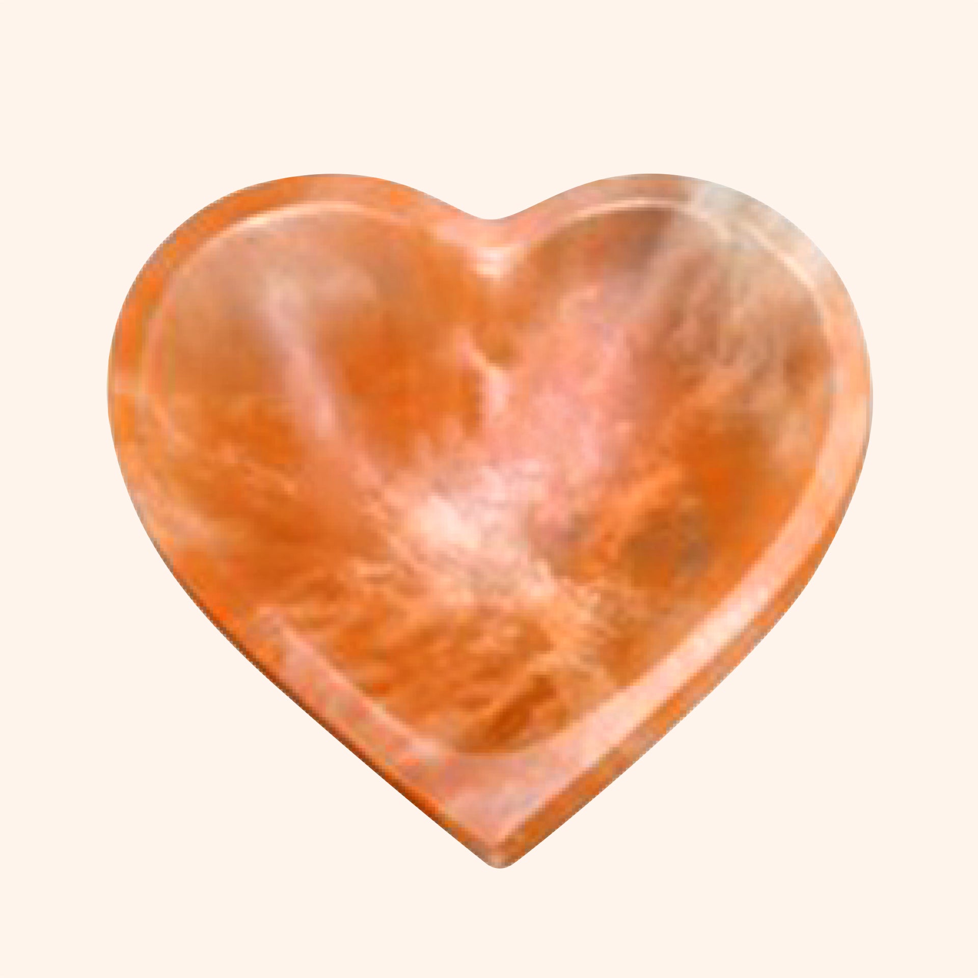 VASTU VARDAN CRYSTAL ORANGE HEART BOWL 15CMM