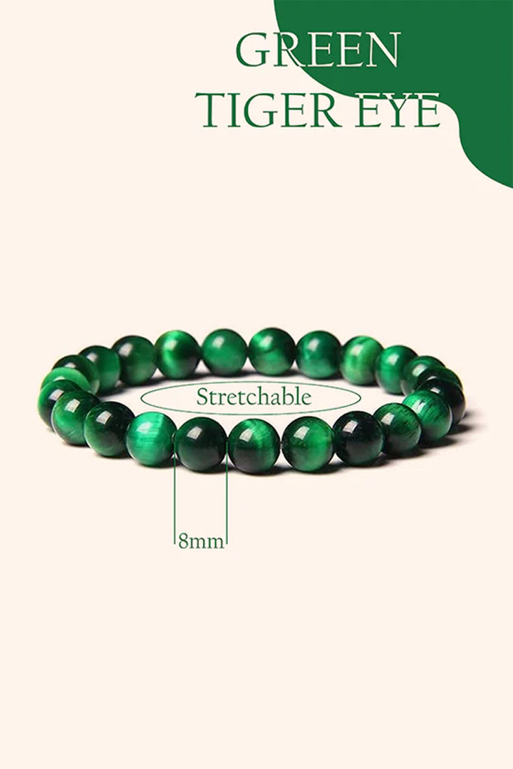 GREEN TIGER EYE BRACELET - Prosperity, Growth & Confidence