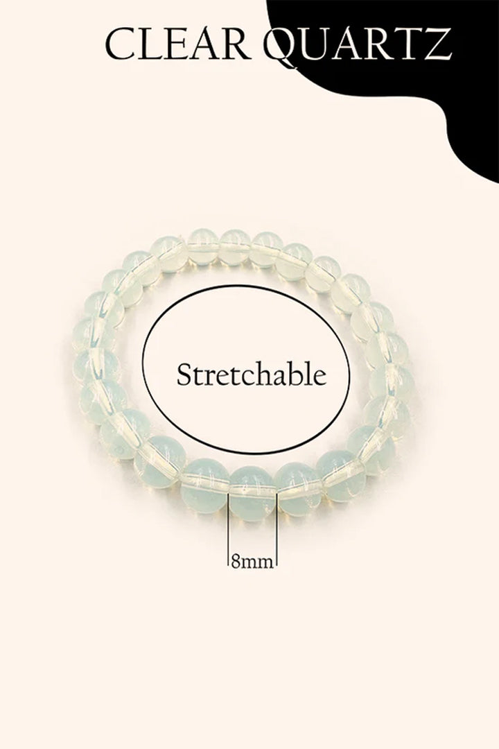 NATURAL CLEAR QUARTZ BRACELET - Clarity, Healing & Positive Energy