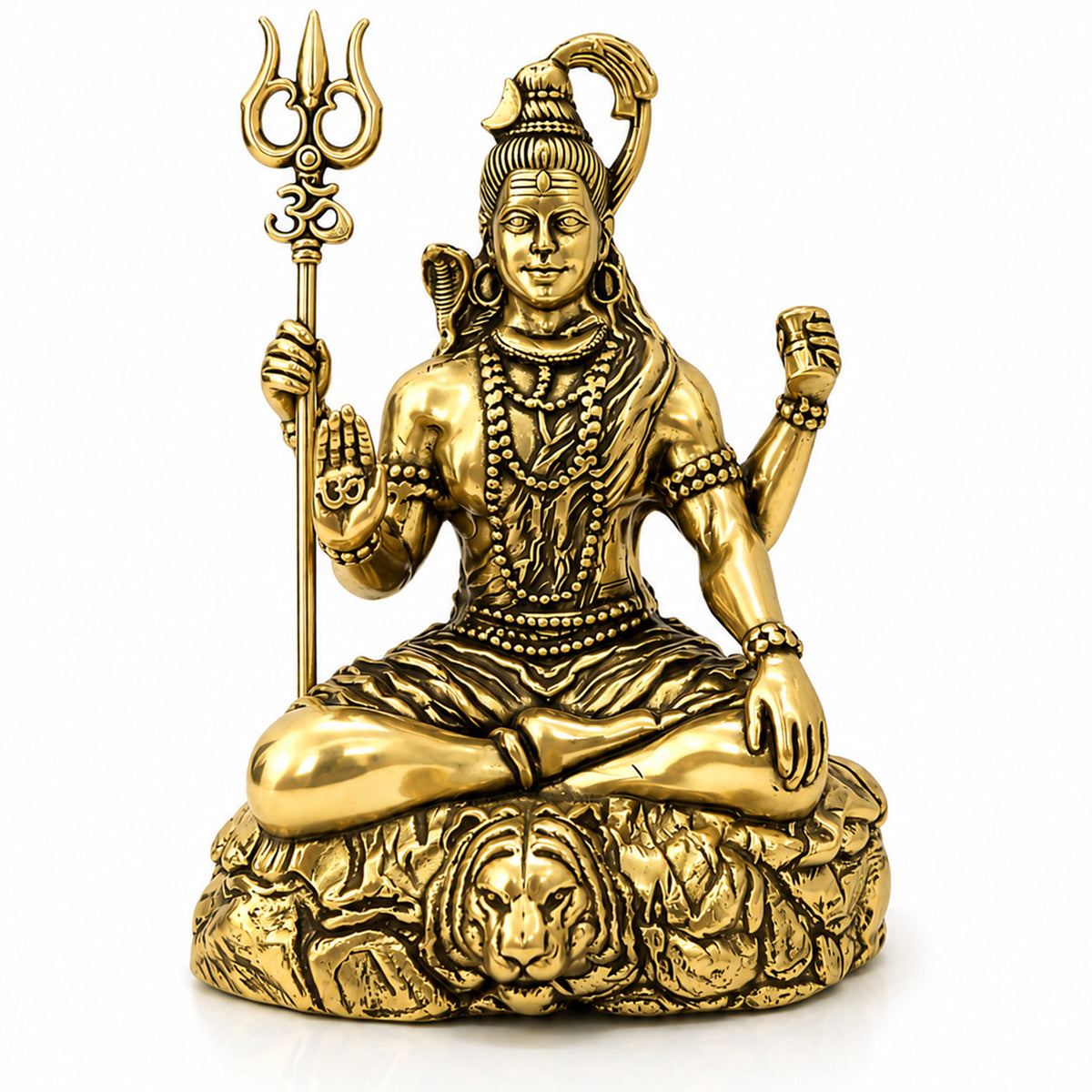 SHIV JI PREMIUM BRASS STATUE - 3.5 INCH