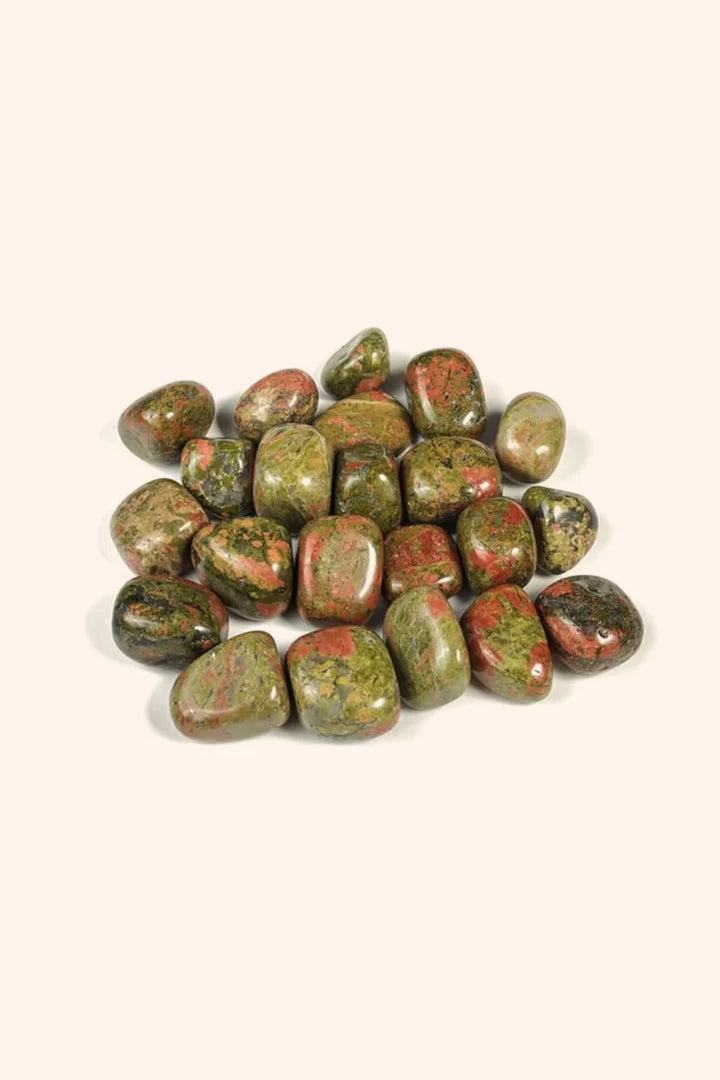 UNAKITE  CRYSTAL TUMBLE - 100 GRAM - Ideal for gifting, healing & décor use