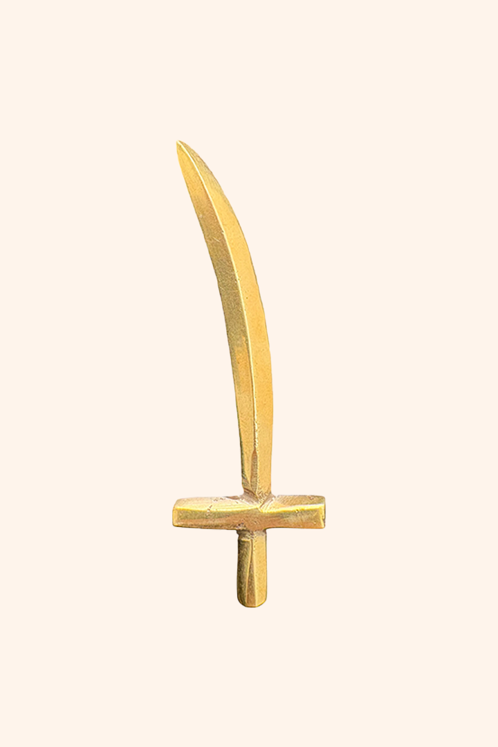 BRASS TALWAR DIGPAL SHASTRA STATUE