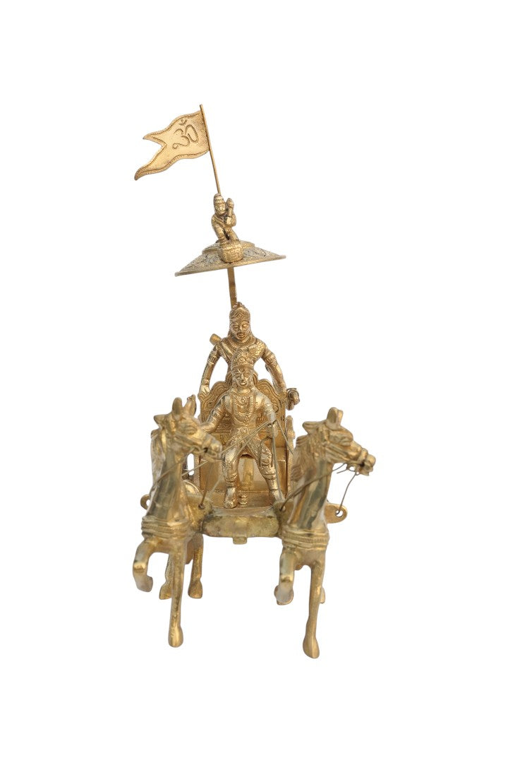 VASTU VARDAN ARJUNA RATH TWO HORSE WITH KRISHNA JI