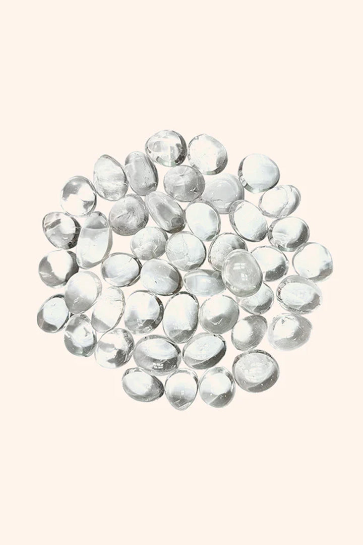 CLEAR QUARTZ CRYSTAL TUMBLE 100 GRAM - Ideal for meditation &  healing practices