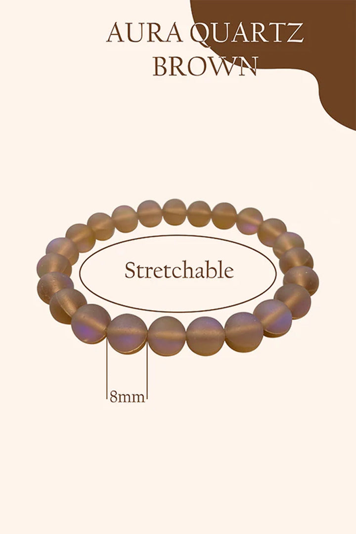 AURA QUARTZ BROWN BRACELET -  Daily Wear , Promotes Strength & Resilience