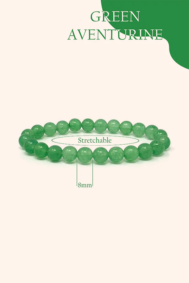 GREEN AVENTURINE BRACELET -  Prosperity & Emotional Balance