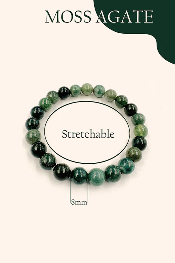 MOSS AGATE BRACELET - Growth, Abundance & Emotional Balance