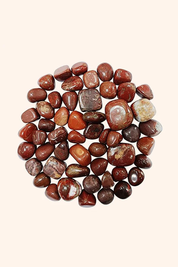 RED JASPER CRYSTAL TUMBLE 100 GRAM -  Grounding, Strength & Stability