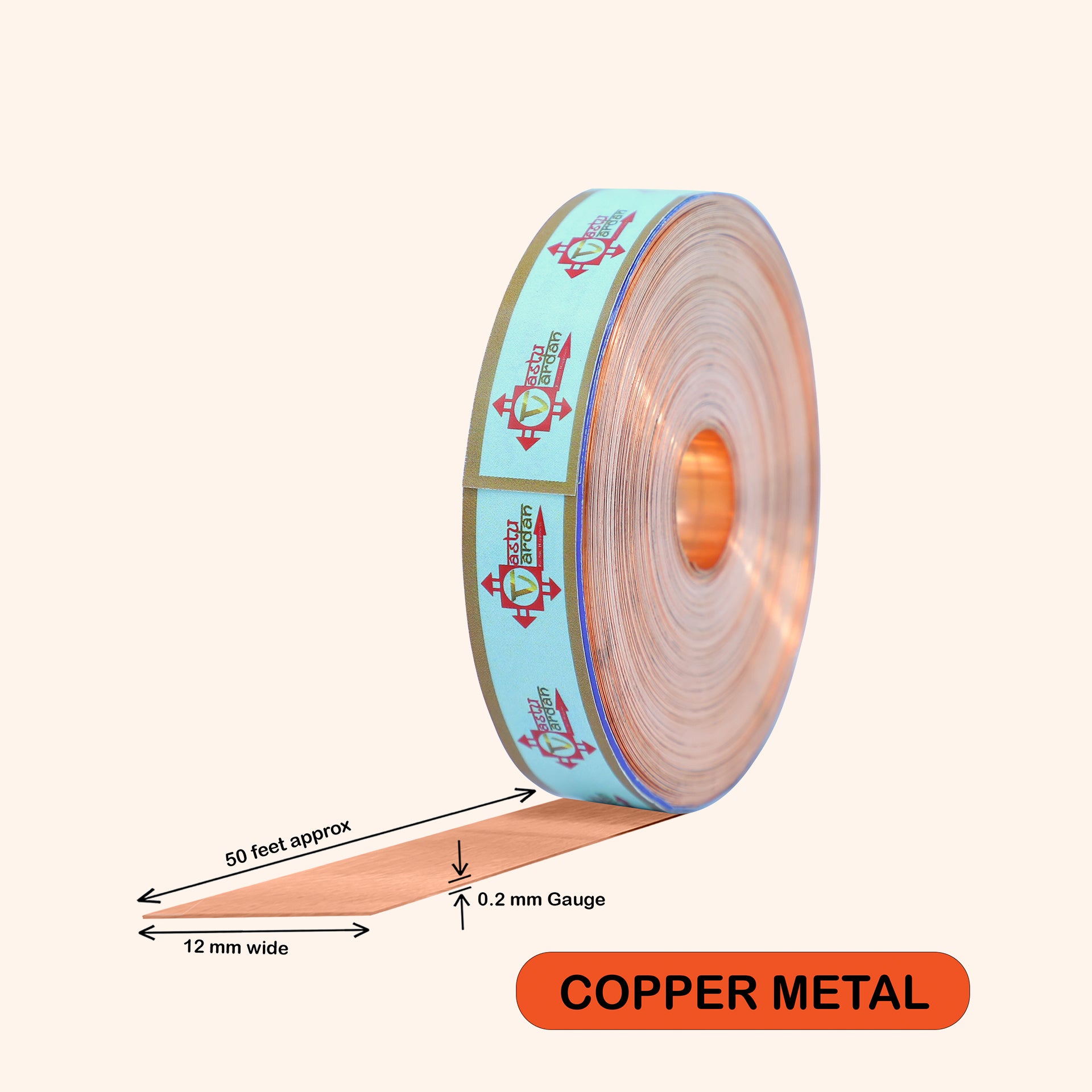VASTU VARDAN 50 FEET 0.5 INCH COPPER STRIP