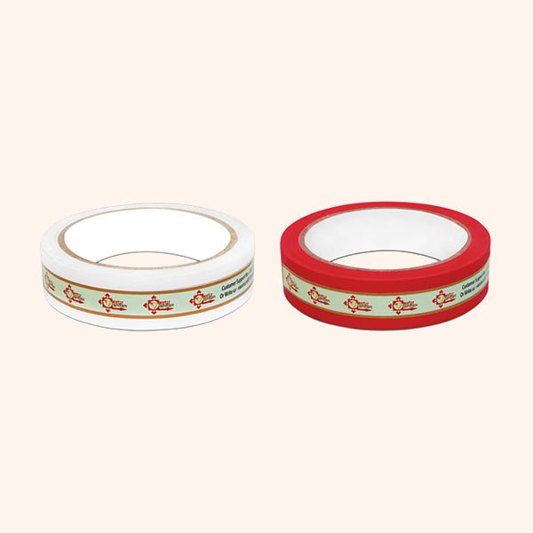 WHITE AND RED TAPE | 1 INCH | LENGTH- 16 METER APPROX | TOILET CORRECTION| VASTU TAPE REMEDY |PACK OF 2 |