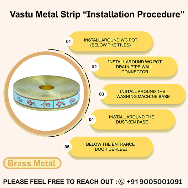 VASTU VARDAN 100 FEET 0.75 INCH BRASS STRIP