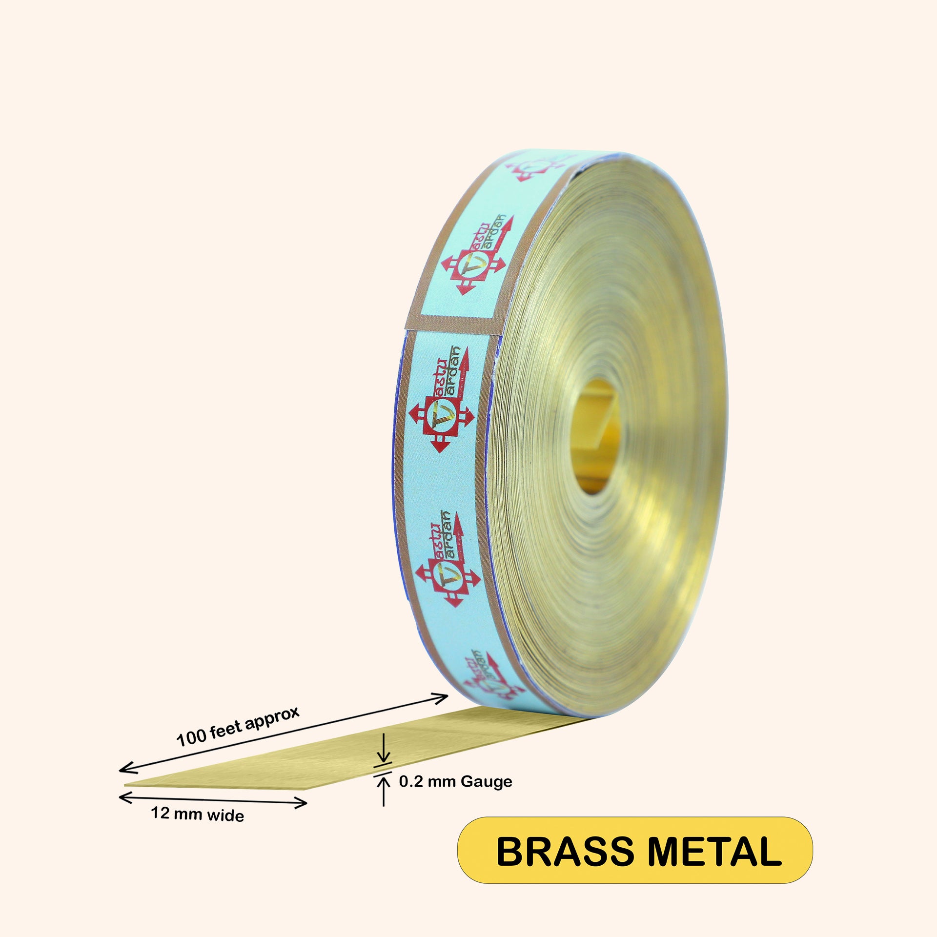 VASTU VARDAN 100 FEET 0.5 INCH BRASS STRIP