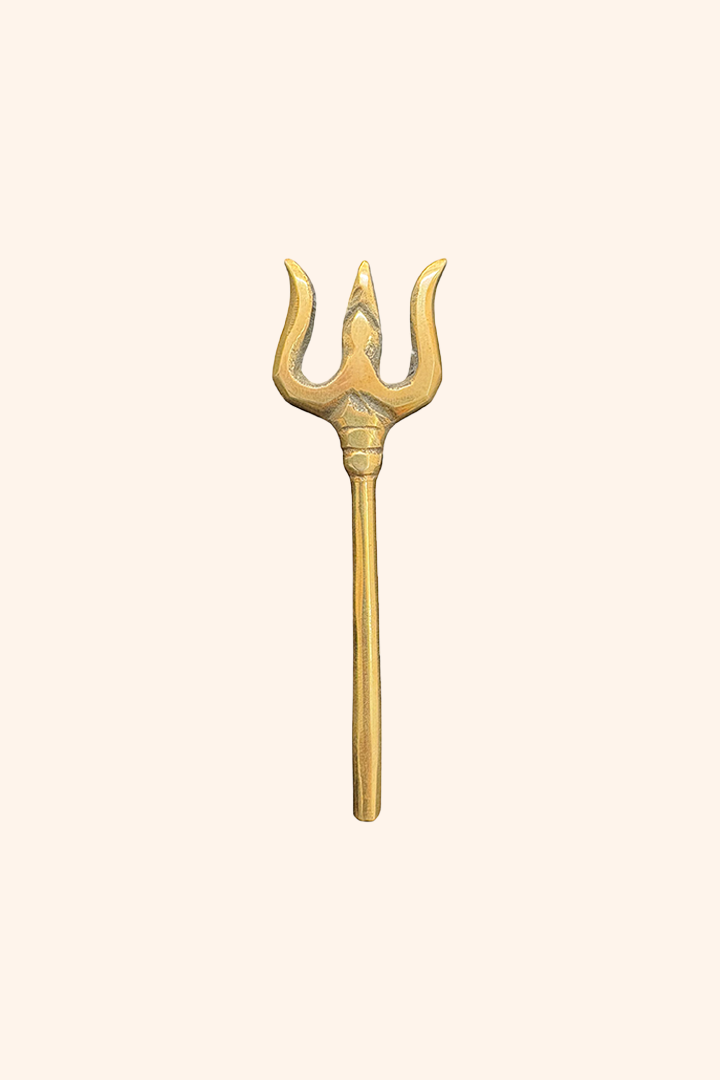 BRASS TRISHUL DIGPAL SHASTRA STATUE