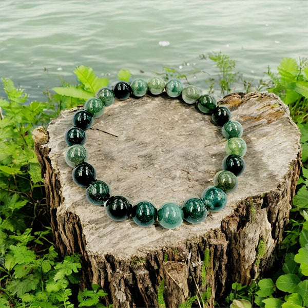 VASTU VARDAN MOSS AGATE BRACELET