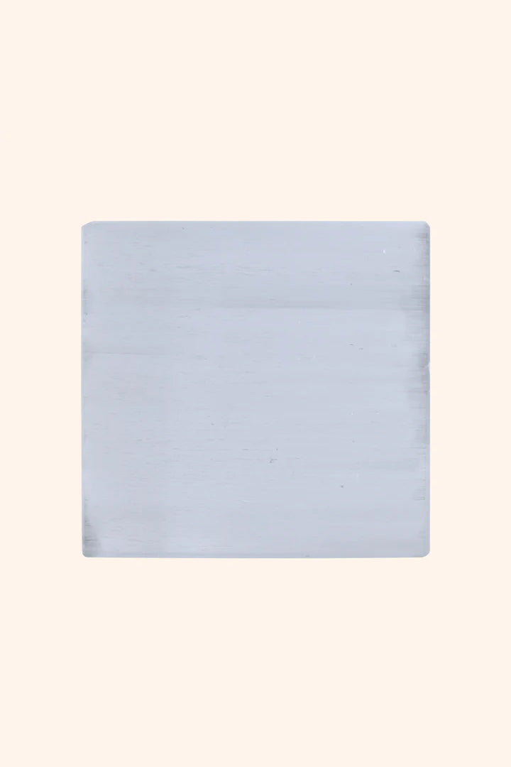 4 INCH - PLAIN SQUARE SELENITE CRYSTAL PLATE - Manifestation and intention-setting rituals
