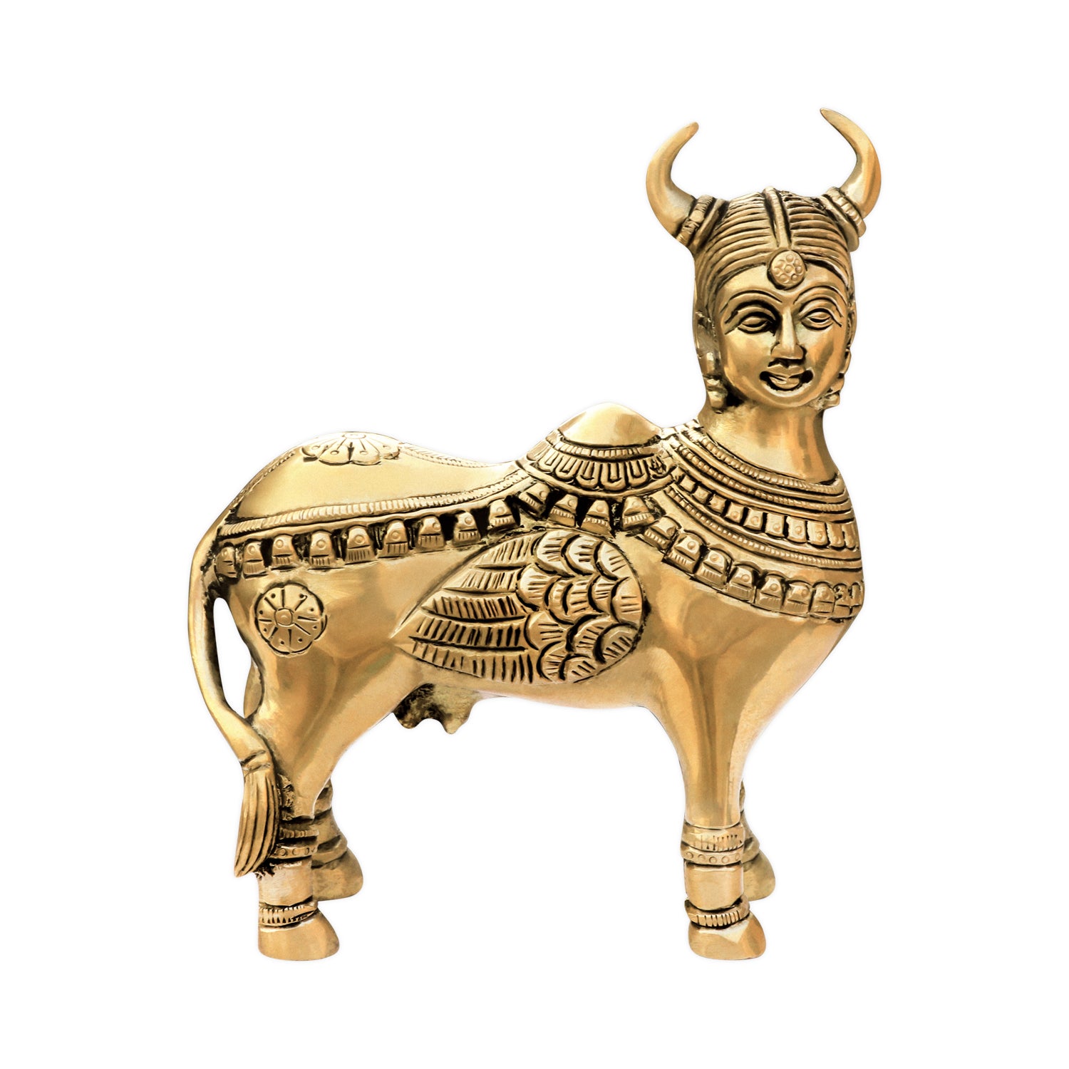 BRASS SMALL KAAMDHENU COW