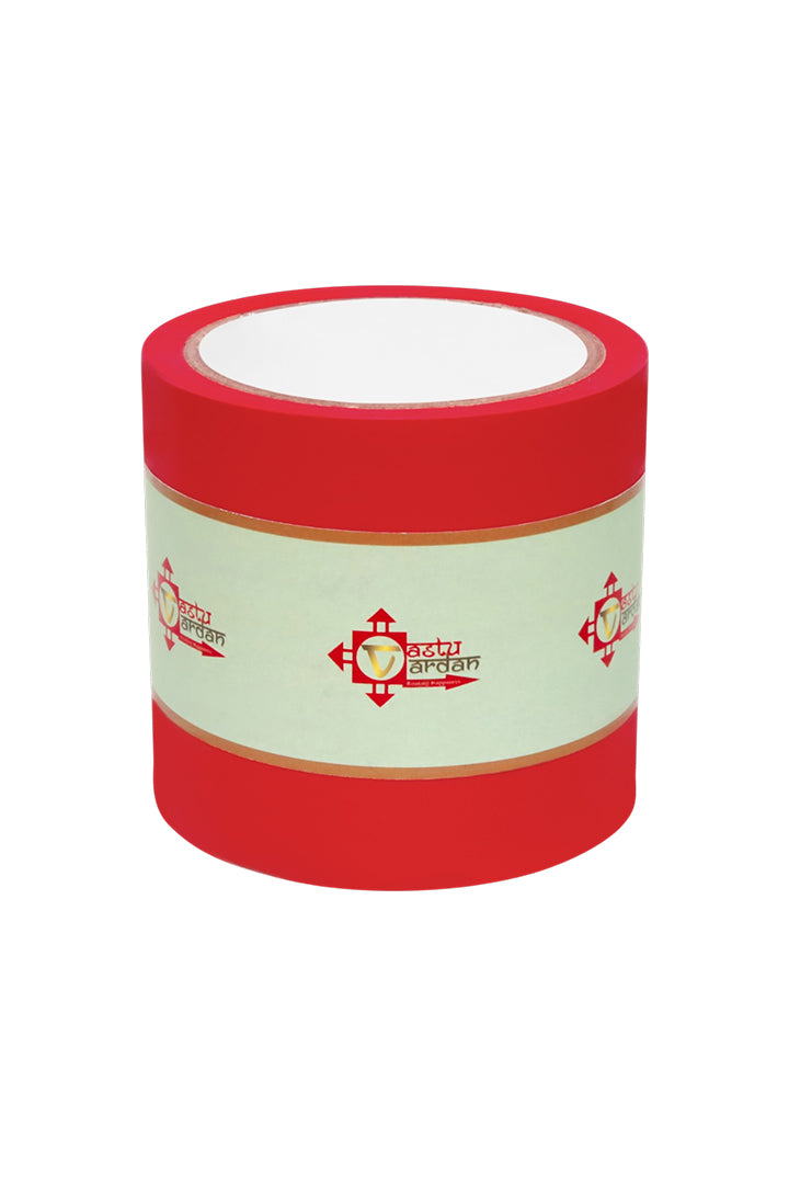RED VASTU CORRECTION TAPE | 4 INCH | LENGTH- 16 METER APPROX | TOILET VASTU REMEDY | PACK OF 1