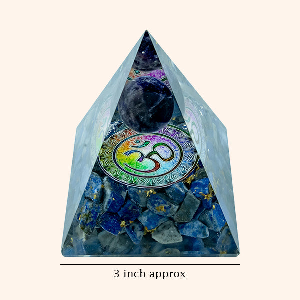 3 INCH LAPIS LAZULI BALL CRYSTAL PYRAMID