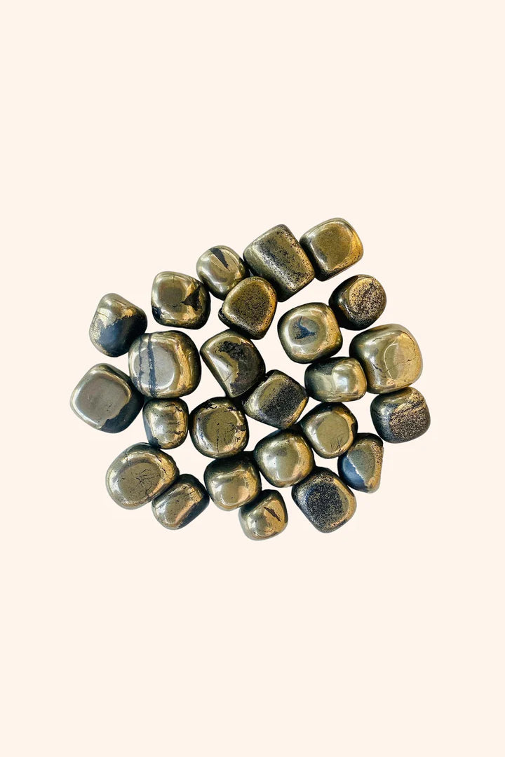 GOLDEN PYRITE CRYSTAL TUMBLE - 100 GRAM - Promotes overall health &  positivity