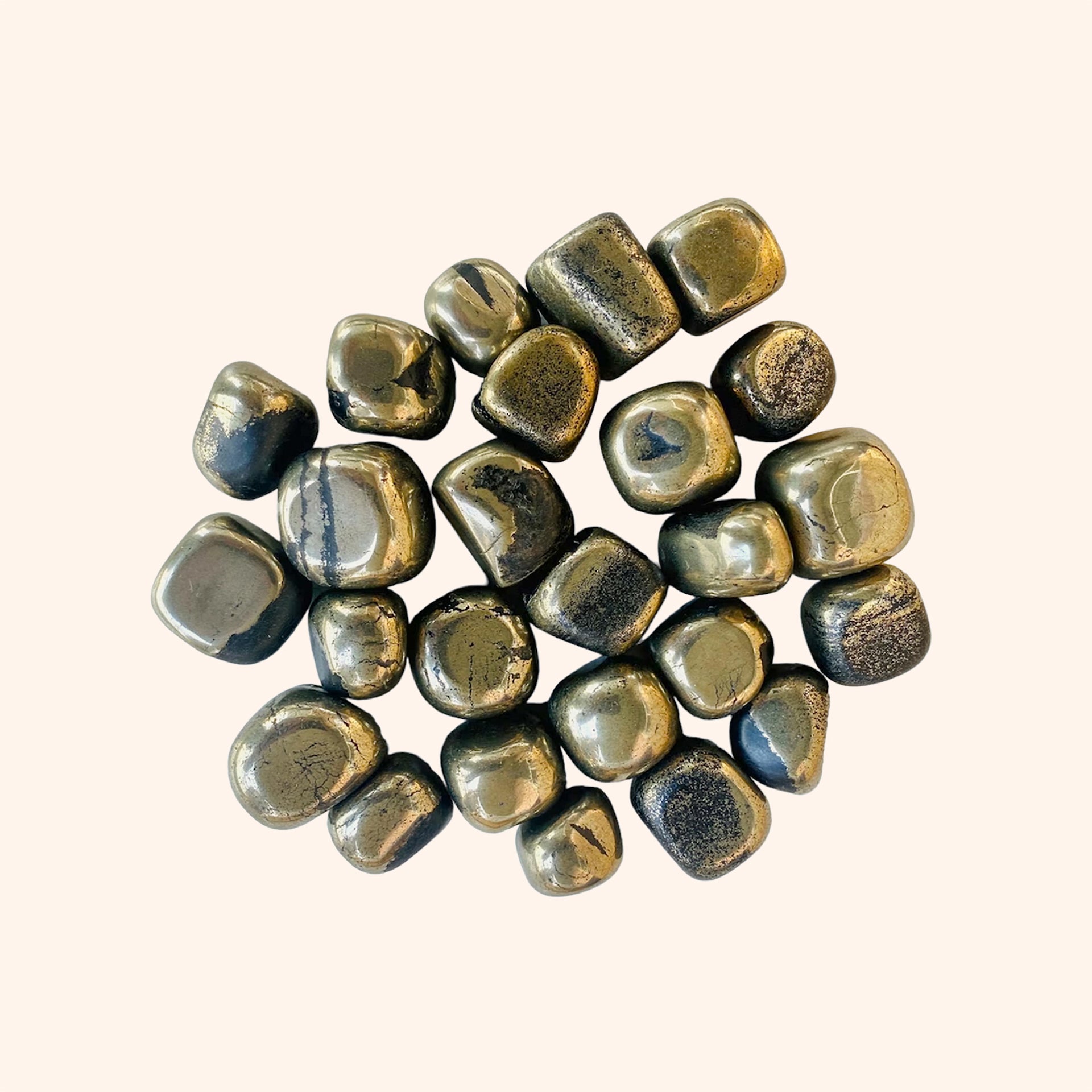 VASTU VARDAN CRYSTAL GOLDEN PYRITE TUMBLE 100 GRAM