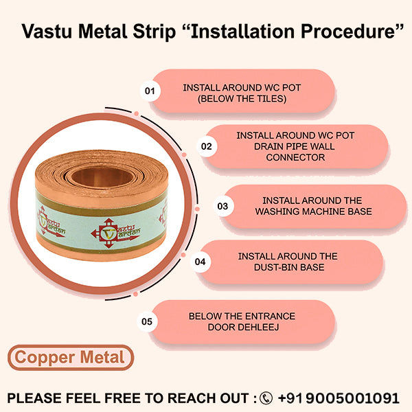 VASTU VARDAN 8 FEET 0.75 INCH COPPER STRIP