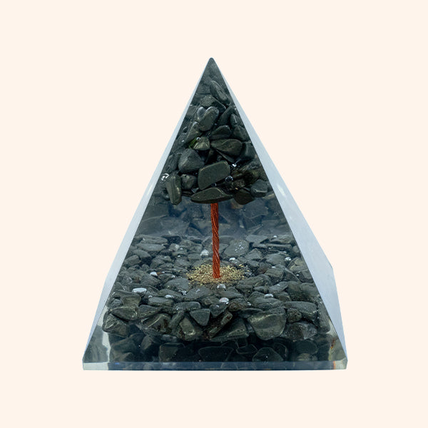 3 INCH PYRITE TREE CRYSTAL PYRAMID - Useful for meditation & clarity