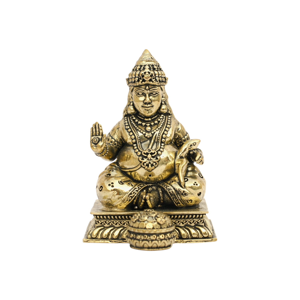 VASTU VARDAN  BRASS DHAN KUBER JI 4 INCH (APPROX)