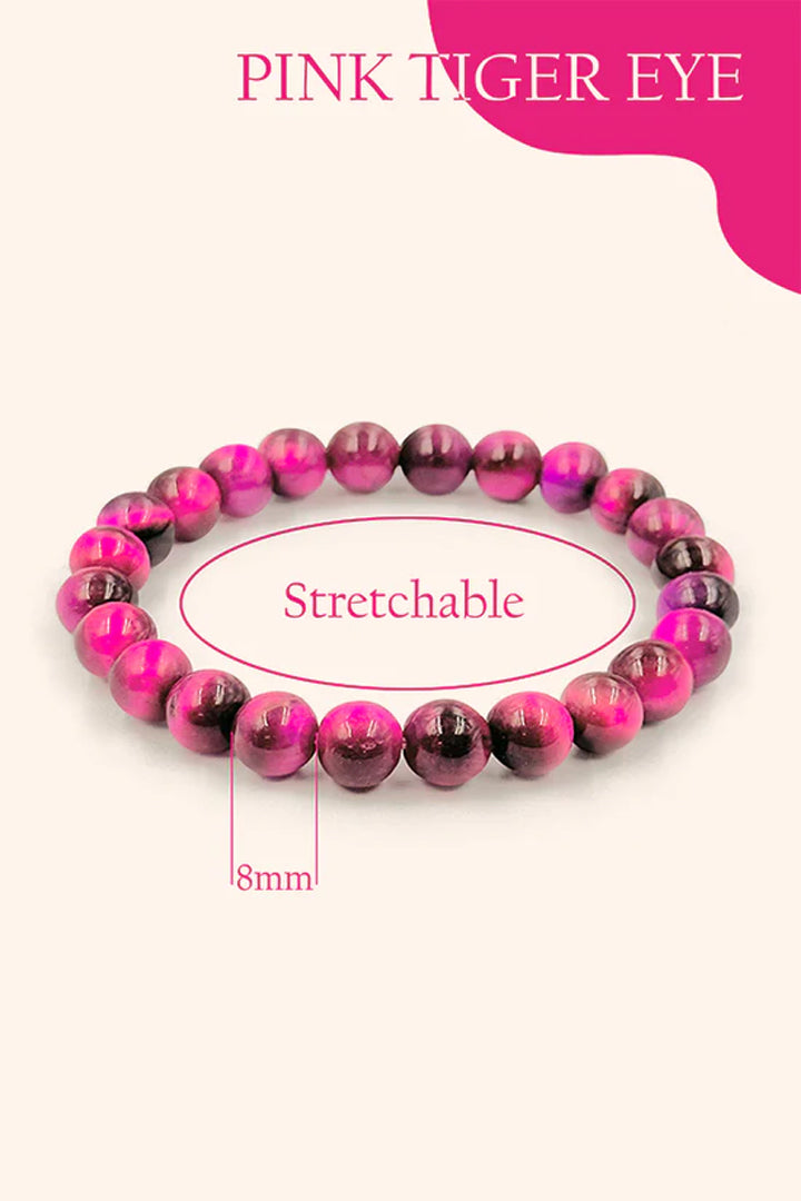 PINK TIGER EYE BRACELET -  Confidence, Positivity & Emotional Balance