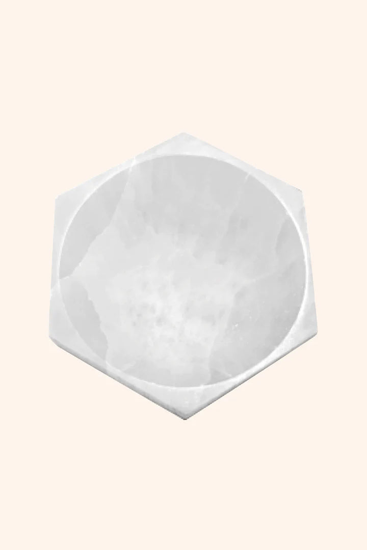 10 CM - HEXAGON SHAPE CRYSTAL BOWL - For Study & office desk