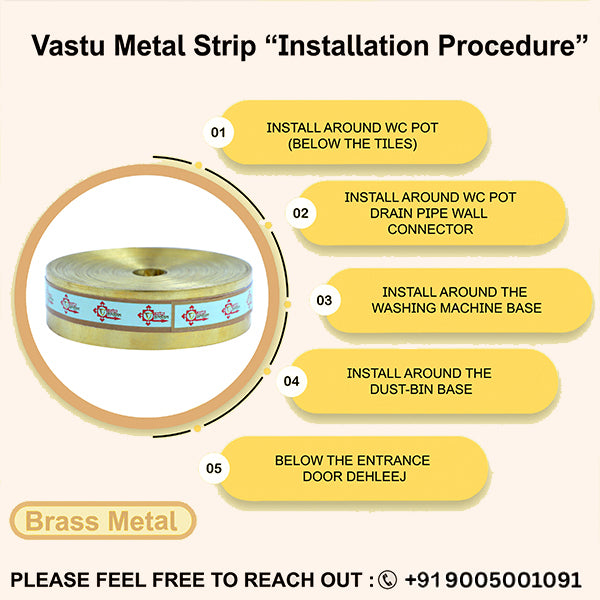 VASTU VARDAN 100 FEET 1 INCH BRASS STRIP