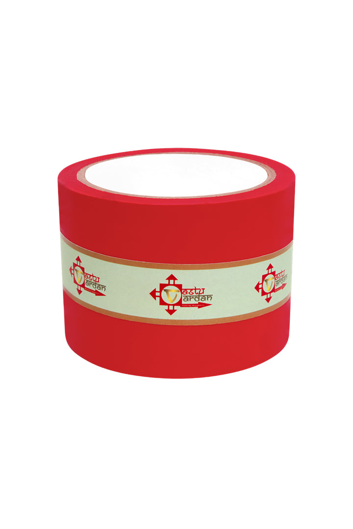 RED VASTU CORRECTION TAPE | 3 INCH | LENGTH- 16 METER APPROX | TOILET VASTU REMEDY | PACK OF 1
