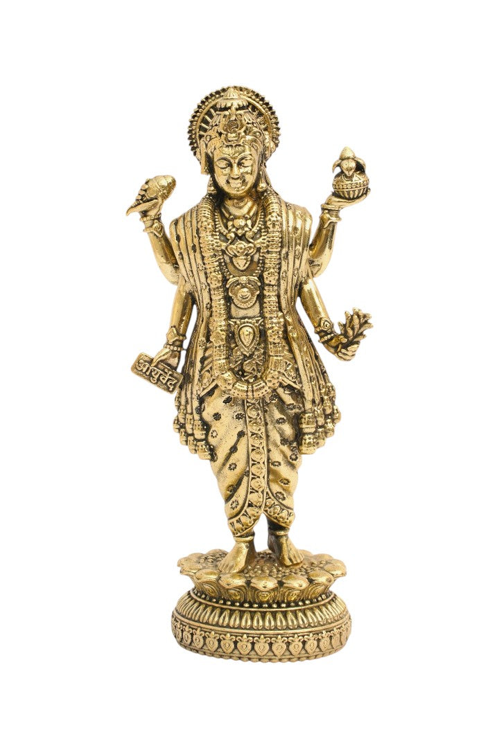 DHANVANTRI JI BRASS STATUE - 5 INCH