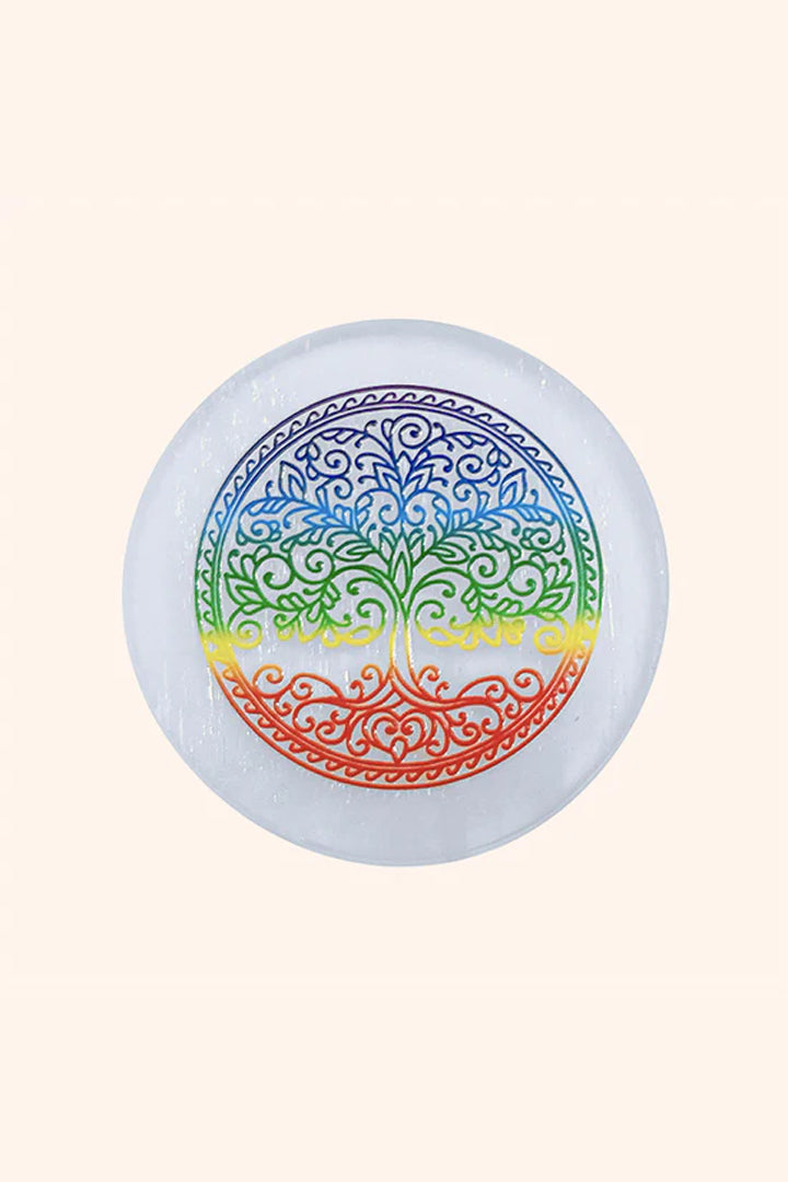 3 INCH - DESIGNER CHARGING SELENITE PLATE - Perfect Gifting Choice & Luxury Spiritual Decor Piece