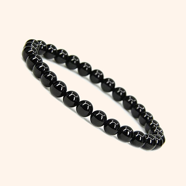 VASTU VARDAN BLACK TOURMALINE ORIGINAL BRACELET 8 MM BEADS