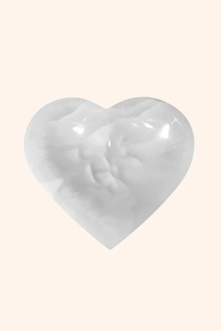 15 CM - HEART SHAPE CRYSTAL BOWL - Crystal charging station