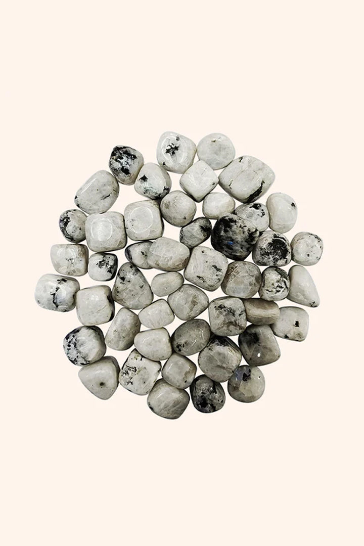 RAINBOW MOONSTONE CRYSTAL TUMBLE  - 100 GRAM -