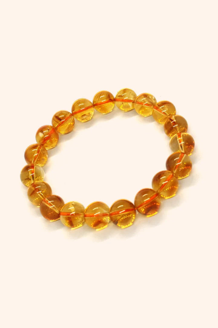 NATURAL CITRINE BRACELET - 10 MM - Wealth, Confidence & Positivity
