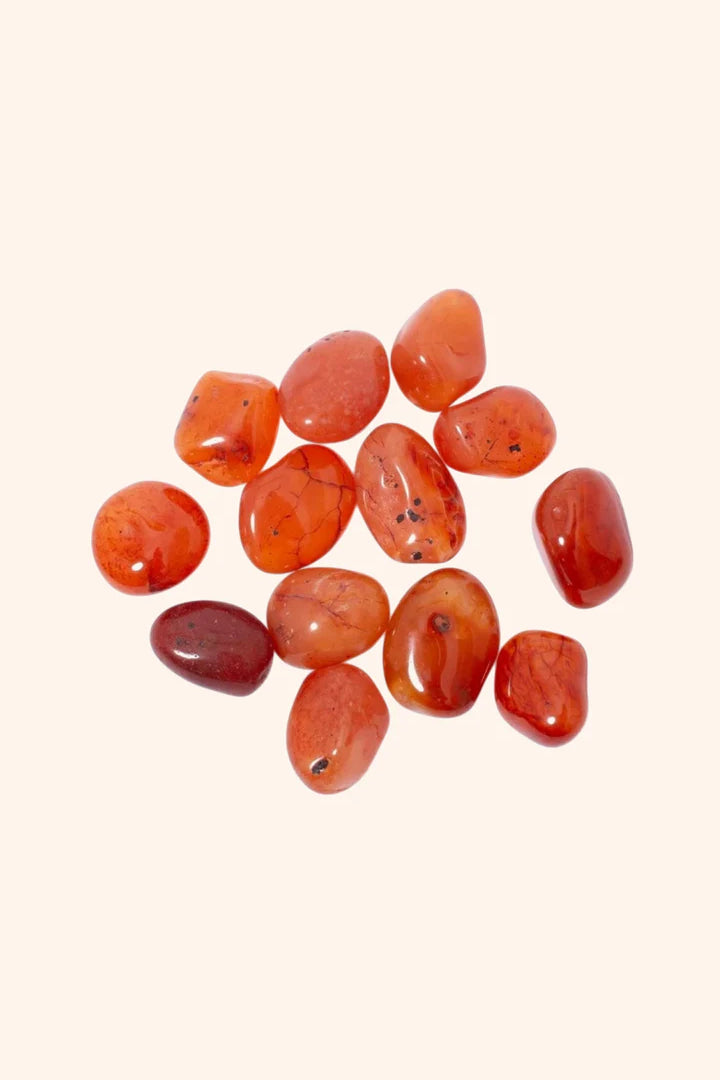 CARNELIAN CRYSTAL TUMBLE - 100 GRAM - Associated with passion and creativity
