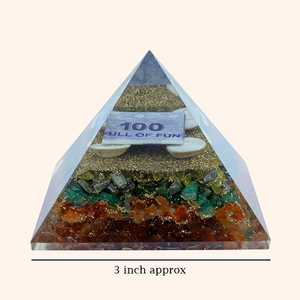 3 INCH MONEY CRYSTAL PYRAMID